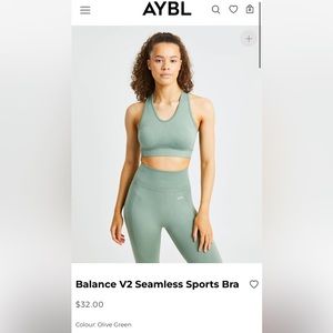 AYBL Balance v2 sports bra XS in Olive Green